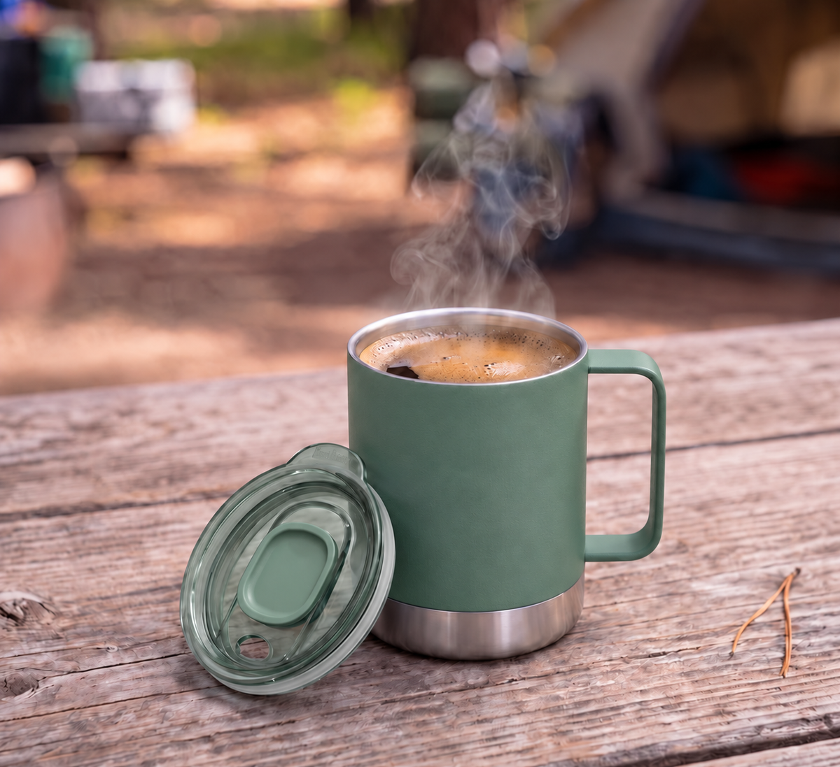 Taza Camp Mug de 355 ML con Tapa