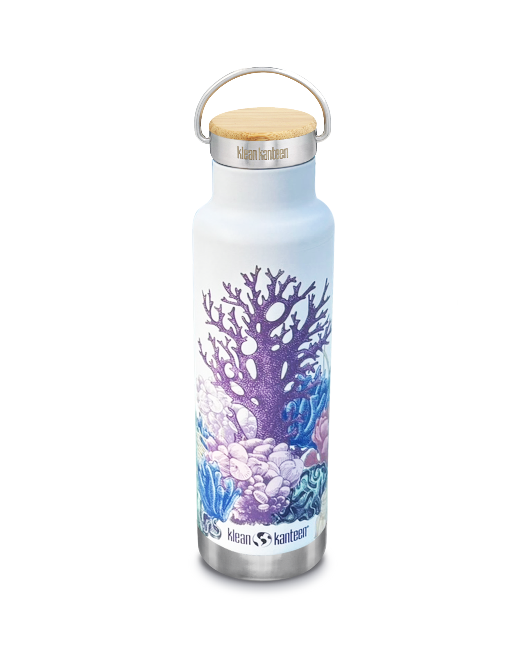 Botella Térmica del Dia de los Océanos 592 ML con Tapa Bambú